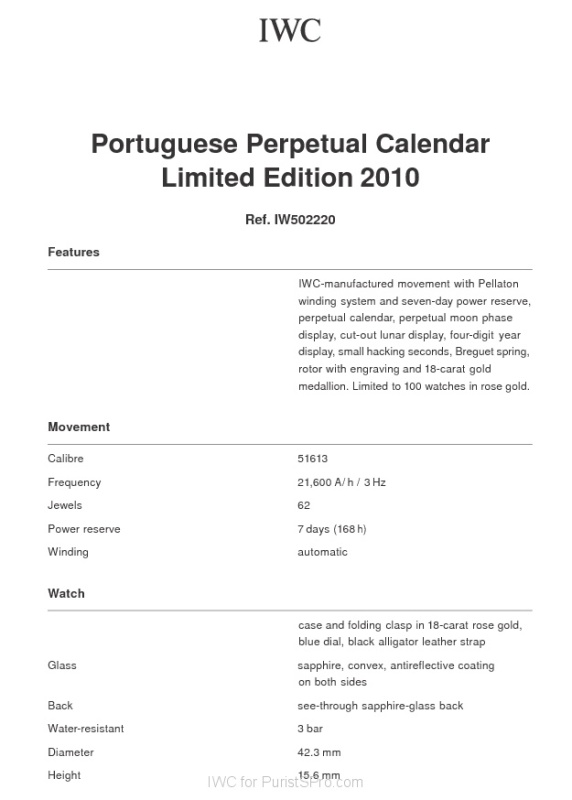 iwc portuguese perpetual calendar watch. Iwc+portuguese+perpetual+